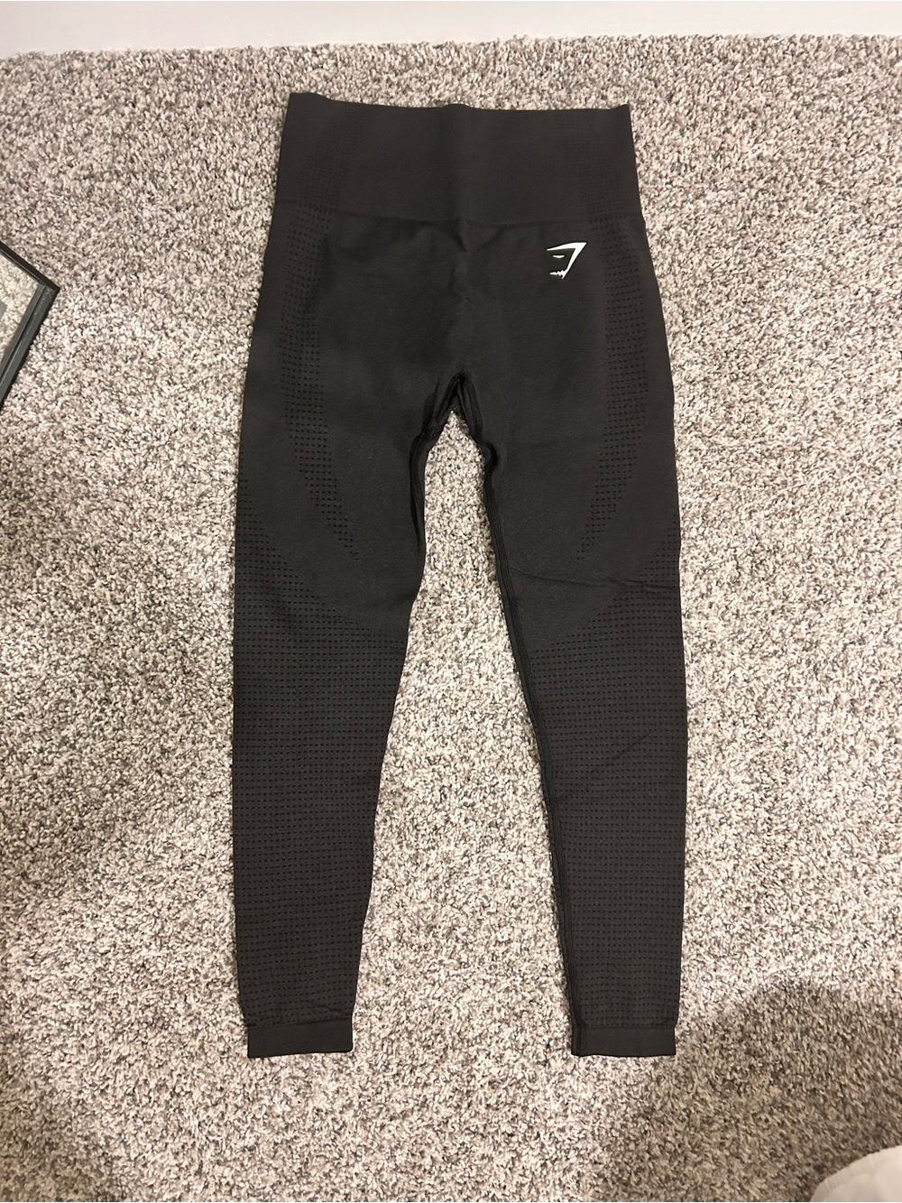 Gymshark Black Seamless Textured High-Waist Leggings